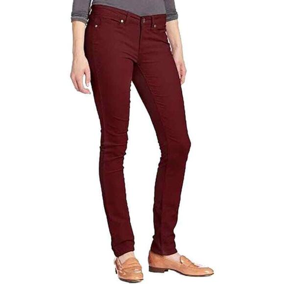Calvin Klein Jeans Womens Maroon Skinny Ankle Pants Size 6 - Picture 1 of 7